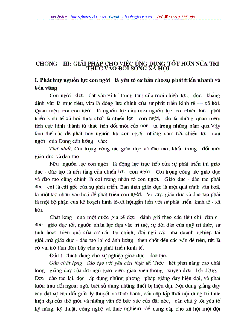 image for page Giải pháp cho việc ứng dụng tốt hơn nữa tri thức vào đời sống xã hội