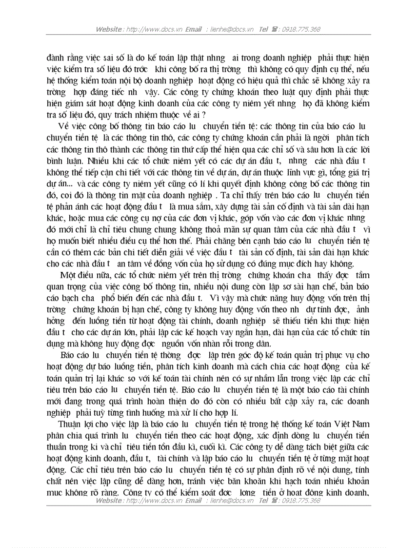 image for page Bàn về báo cáo lưu chuyển tiền tệvà việc phân tích tình hình tài chính của doanh nghiệp