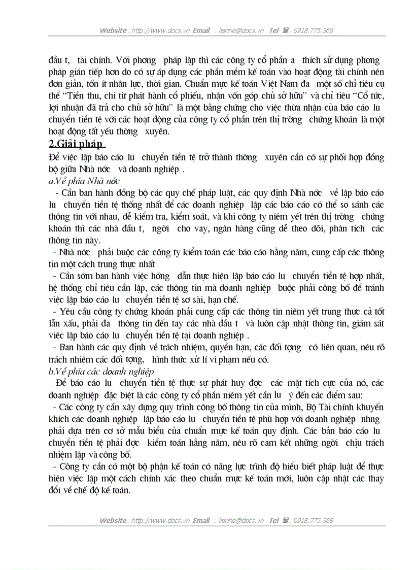image for page Bàn về báo cáo lưu chuyển tiền tệvà việc phân tích tình hình tài chính của doanh nghiệp