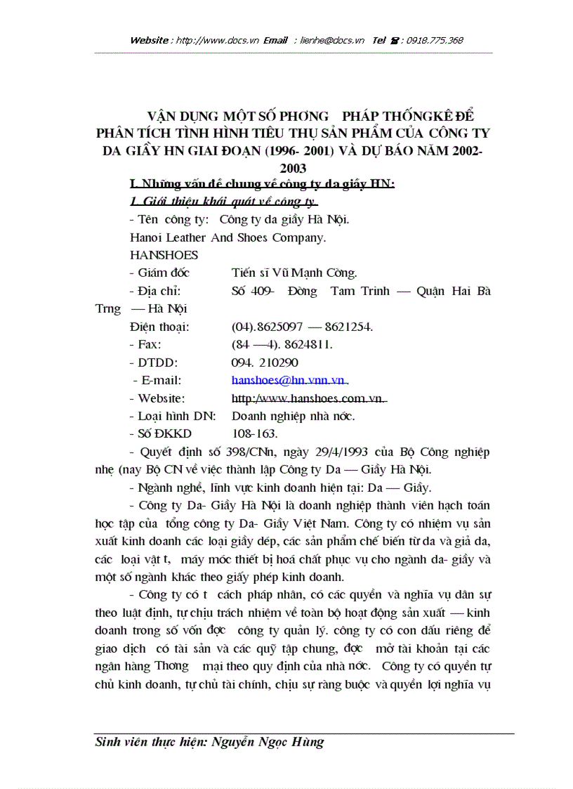 image for page Vận dụng 1 số phương pháp thống kê phân tích tình hình tiêu thụ sản phẩm của Công ty Da Giầy HN