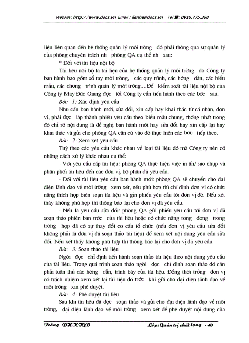 image for page 1số giải pháp xây dựng hệ thống quản lý môi trường ISO 14001 ở Công ty May Đức Giang