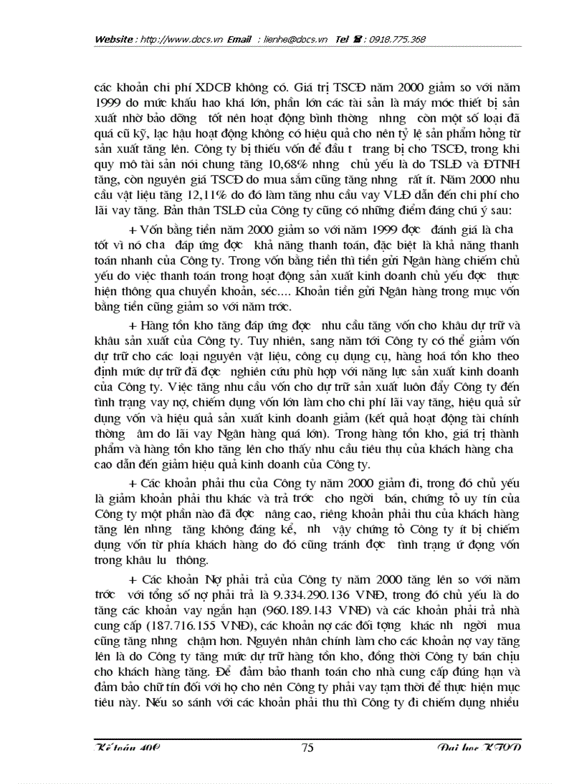 image for page Phân tích tình hình tài chính thông qua báo cáo tài chính kế toán và nâng cao hiệu quả sử dụng vốn kinh doanh tại Công ty Dụng cụ cắt và Đo lường cơ k