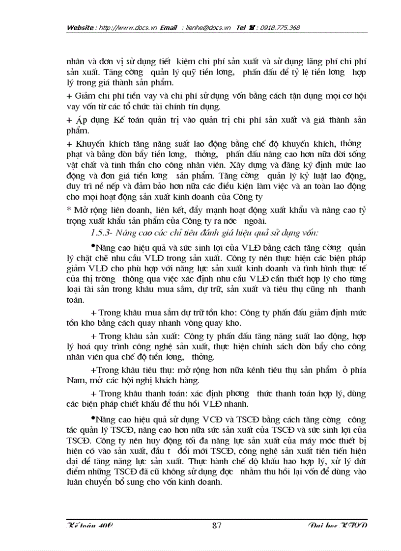 image for page Phân tích tình hình tài chính thông qua báo cáo tài chính kế toán và nâng cao hiệu quả sử dụng vốn kinh doanh tại Công ty Dụng cụ cắt và Đo lường cơ k