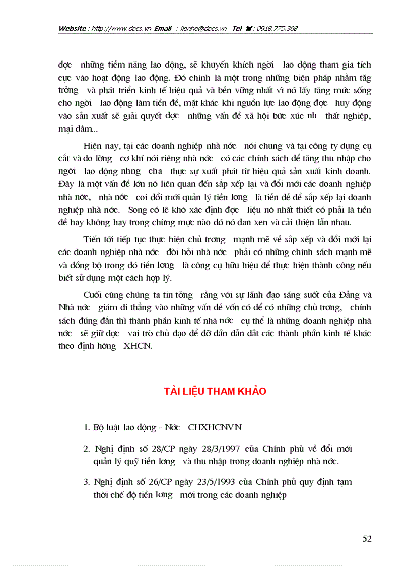 image for page Pháp luật về tiền lương và việc thực hiện tại Công ty Dụng cụ cắt và Đo lường cơ khí