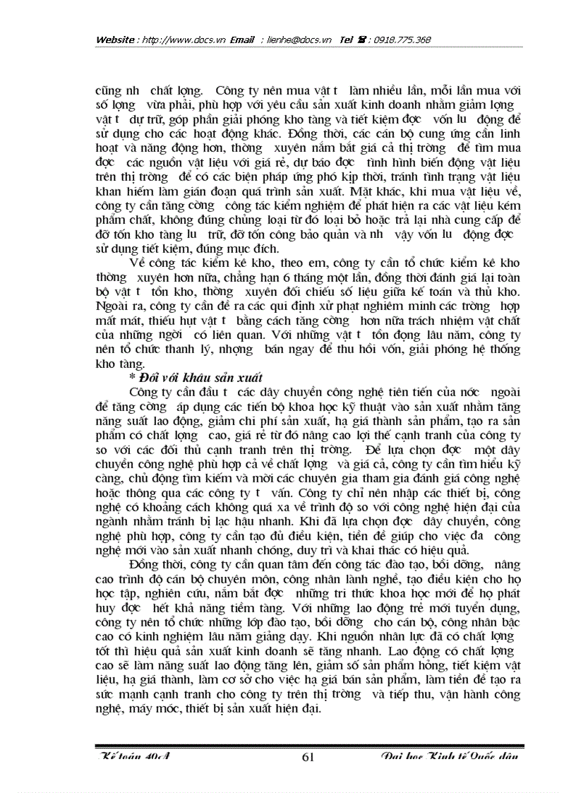 image for page Thực trạng và 1 số kiến nghị nhằm hoàn thiện công tác tổ chức kế toán vật liệu tại Công ty Cơ khí may Gia Lâm