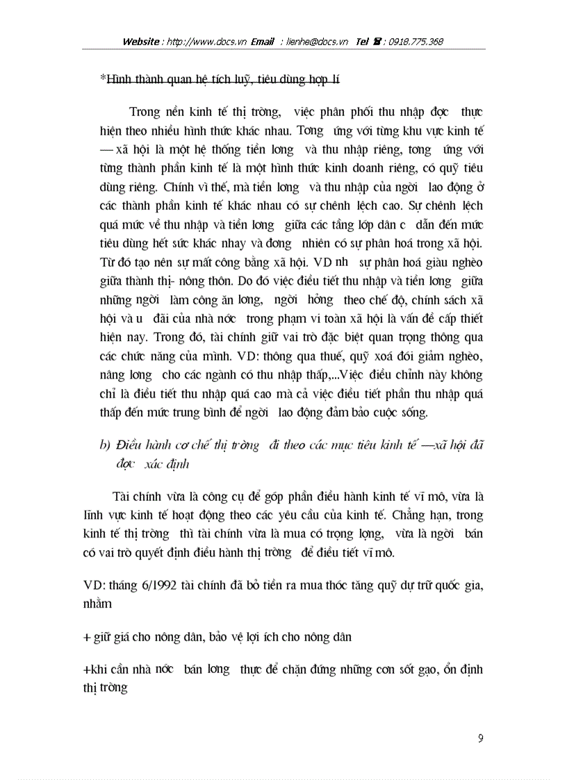 image for page Sự cần thiết bản chất và chức năng của tài chính Vai trò của tài chính đối với sự phát triển kinh tế thị trường định hướng xhcn ở việt nam