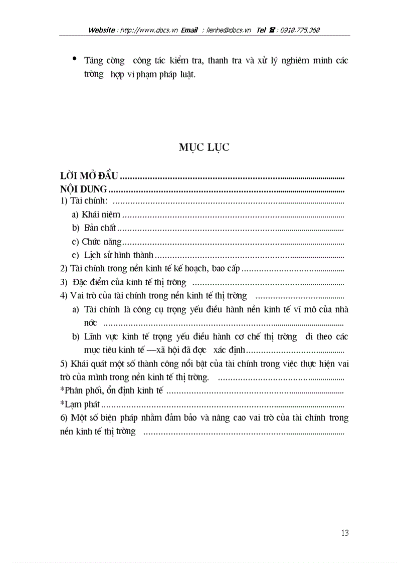 image for page Sự cần thiết bản chất và chức năng của tài chính Vai trò của tài chính đối với sự phát triển kinh tế thị trường định hướng xhcn ở việt nam