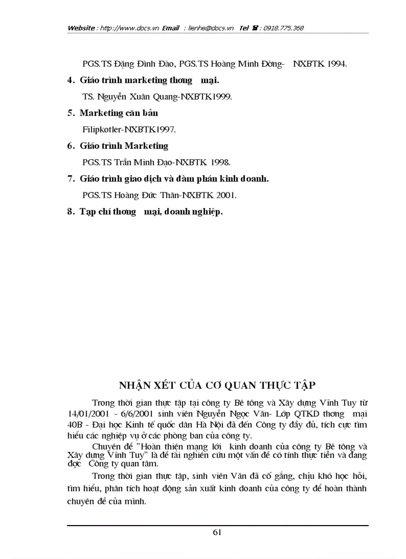 image for page Hoàn thiện mạng lưới kinh doanh của Công ty Bê tông và Xây dựng Vĩnh Tuy