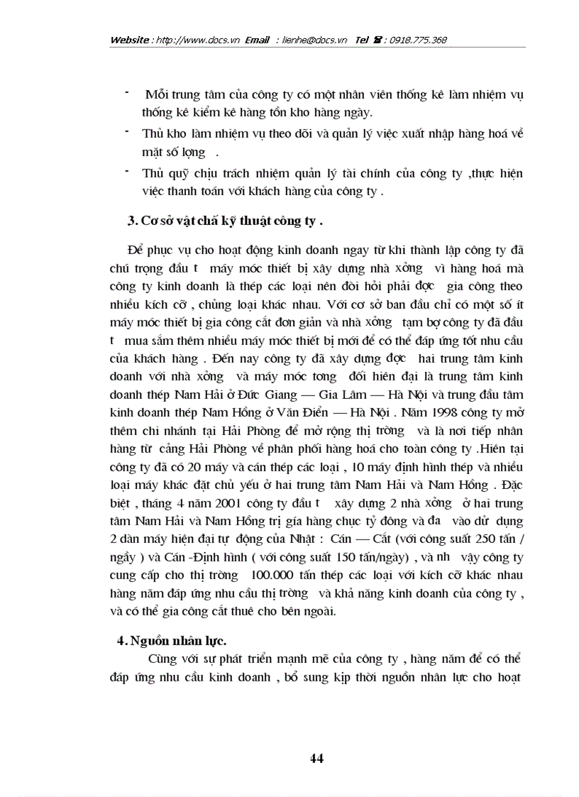 image for page Phân tích thống kê kết quả tiêu thụ hàng hoá ở trung tâm kinh doanh thép Nam Hải Công ty Nam Vang