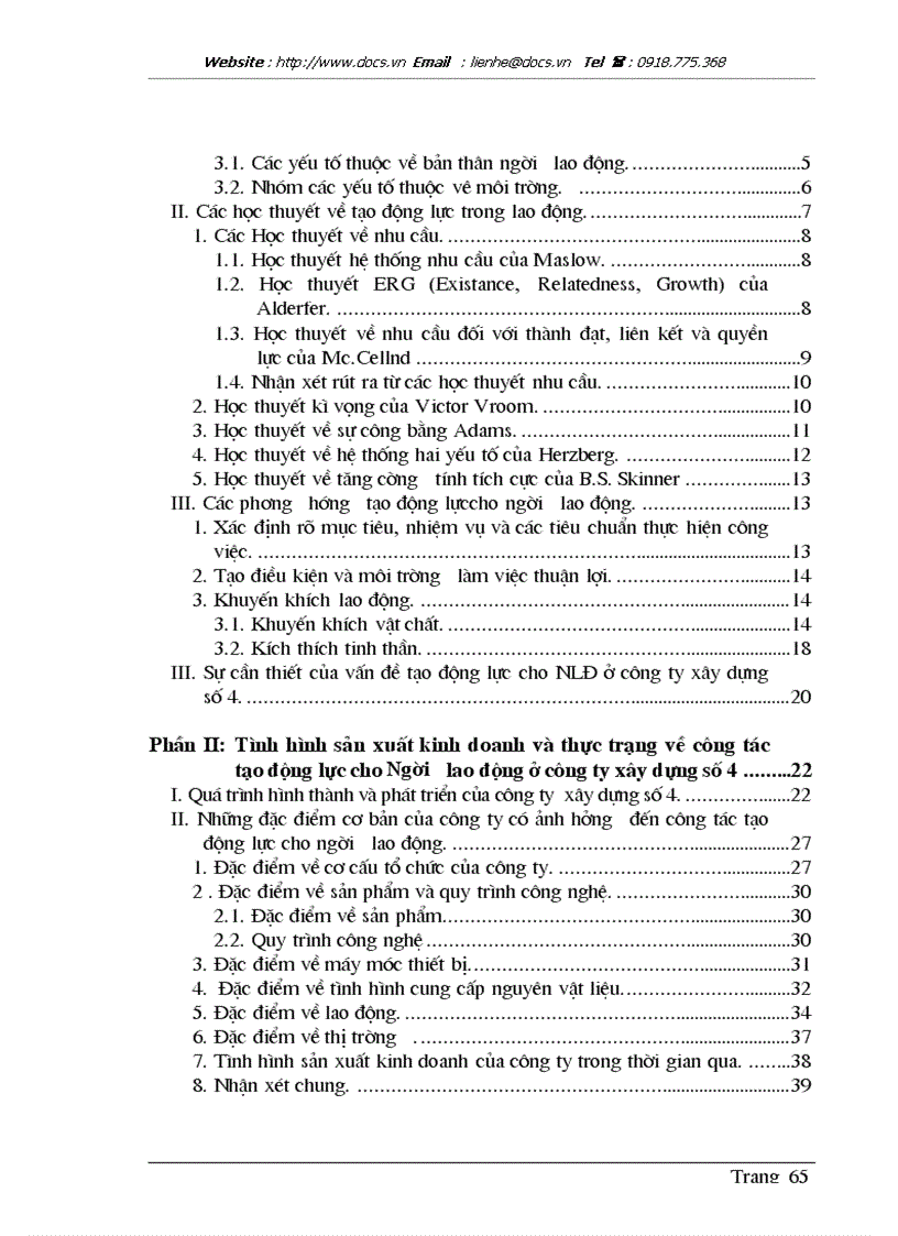 image for page 1số giải pháp nhằm nâng cao hiệu quả công tác tạo động lực cho người lao động tại Công ty Xây dựng số 4
