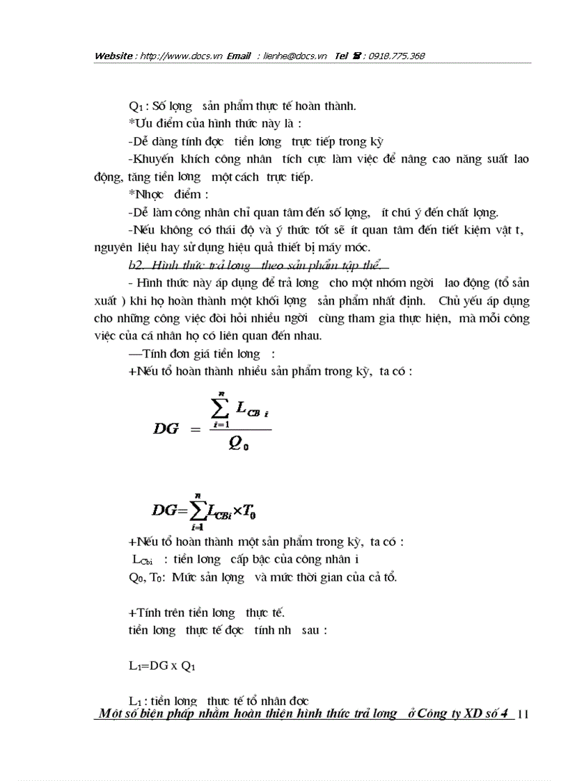 image for page 1số biện pháp nhằm hoàn thiện hình thức trả lương ở Công ty xây dựng số 4 Tổng Công ty xây dựng Hà Nội