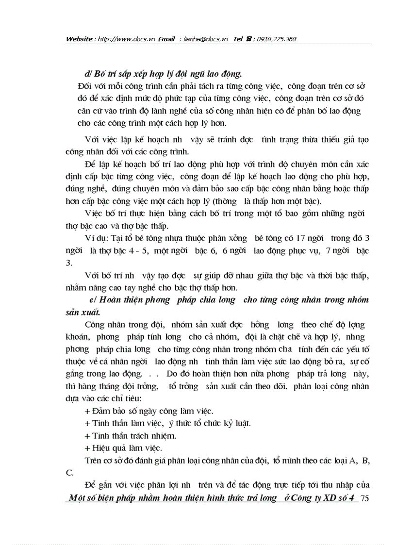 image for page 1số biện pháp nhằm hoàn thiện hình thức trả lương ở Công ty xây dựng số 4 Tổng Công ty xây dựng Hà Nội