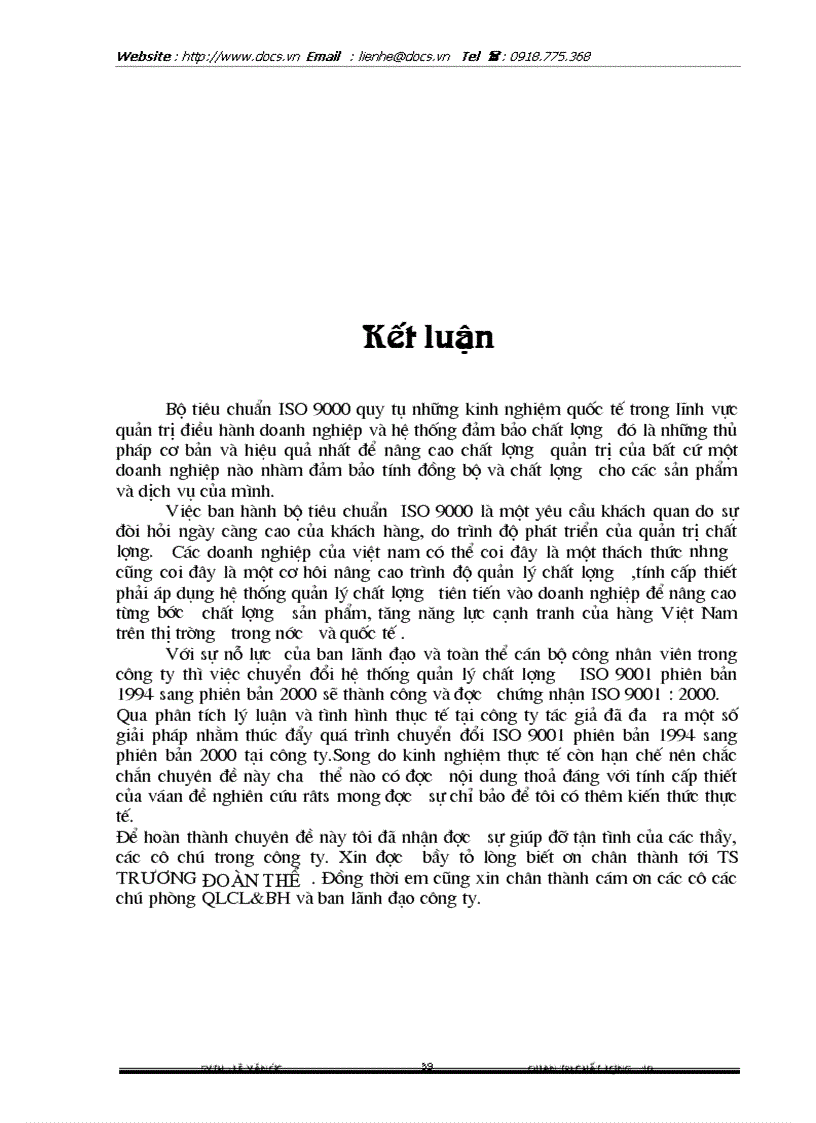 image for page 1số vấn đề của việc chuyển đổi hệ thống quản lý chất lượng theo tiêu chuẩn ISO 9000 1994 sang phiên bản 2000 tại Công ty Điện tử Hà Nội Hanel
