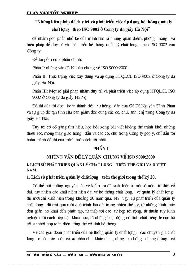 image for page Những biện pháp để duy trì và phát triển việc áp dụng hệ thống quản lý chất lượng theo ISO 9002 ở Công ty da giầy Hà Nội