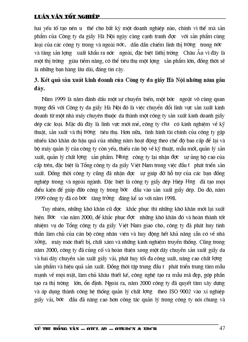 image for page Những biện pháp để duy trì và phát triển việc áp dụng hệ thống quản lý chất lượng theo ISO 9002 ở Công ty da giầy Hà Nội