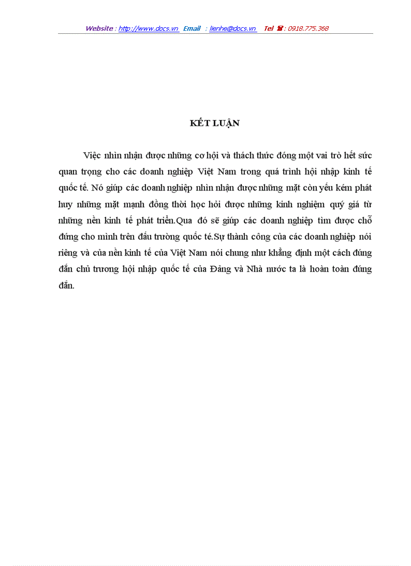image for page Cơ hội và thách thức của các doanh nghiệp Việt Nam trong quá trình hội nhập kinh tế quốc tế hiện nay