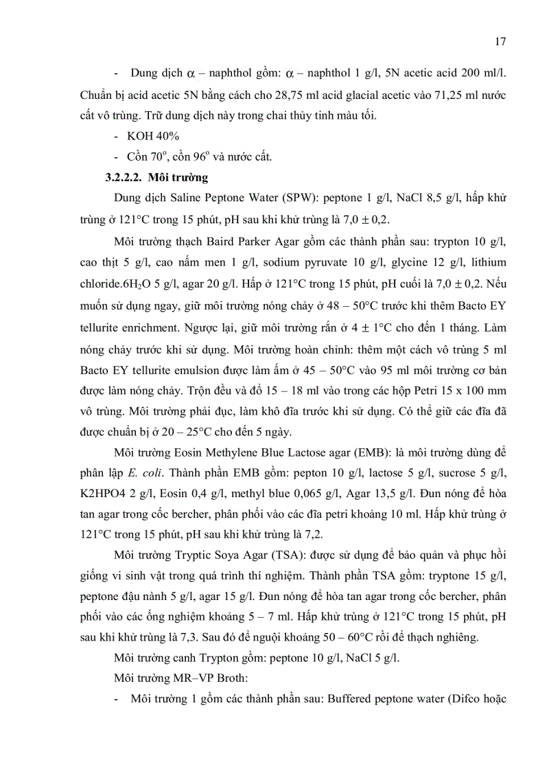 image for page KHẢO SÁT TỈ LỆ NHIỄM Staphylococcus aureus VÀ Escherichia coli TRONG THỰC PHẨM TẠI KHU VỰC CHỢ THỊ NGHÈ