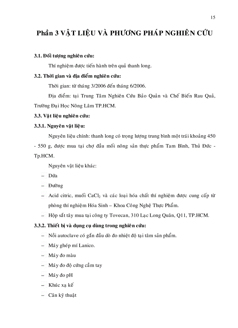 image for page Khảo sát quy trình chế biến thanh long nước ép dứa đóng hộp