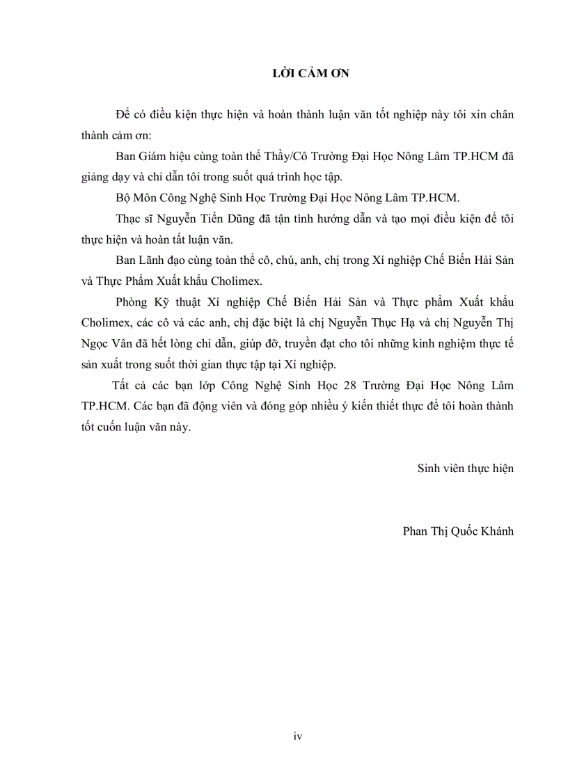 image for page Khảo sát tìm nguyên nhân nhiễm vi sinh vật trong sản phẩm chả giò chế biến tại cholimex đề xuất biện pháp khắc phục