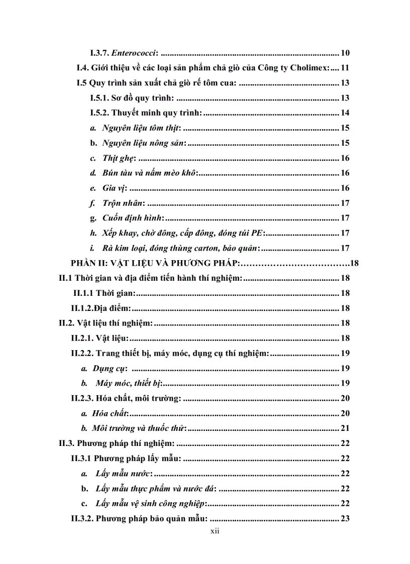 image for page Khảo sát tìm nguyên nhân nhiễm vi sinh vật trong sản phẩm chả giò chế biến tại cholimex đề xuất biện pháp khắc phục