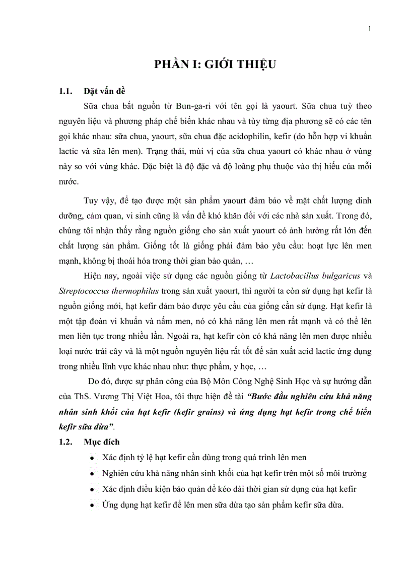 image for page Bước đầu nghiên cứu khả năng nhân sinh khối của hạt kefir kefir grains và ứng dụng hạt kefir trong chế biến kefir sữa dừa