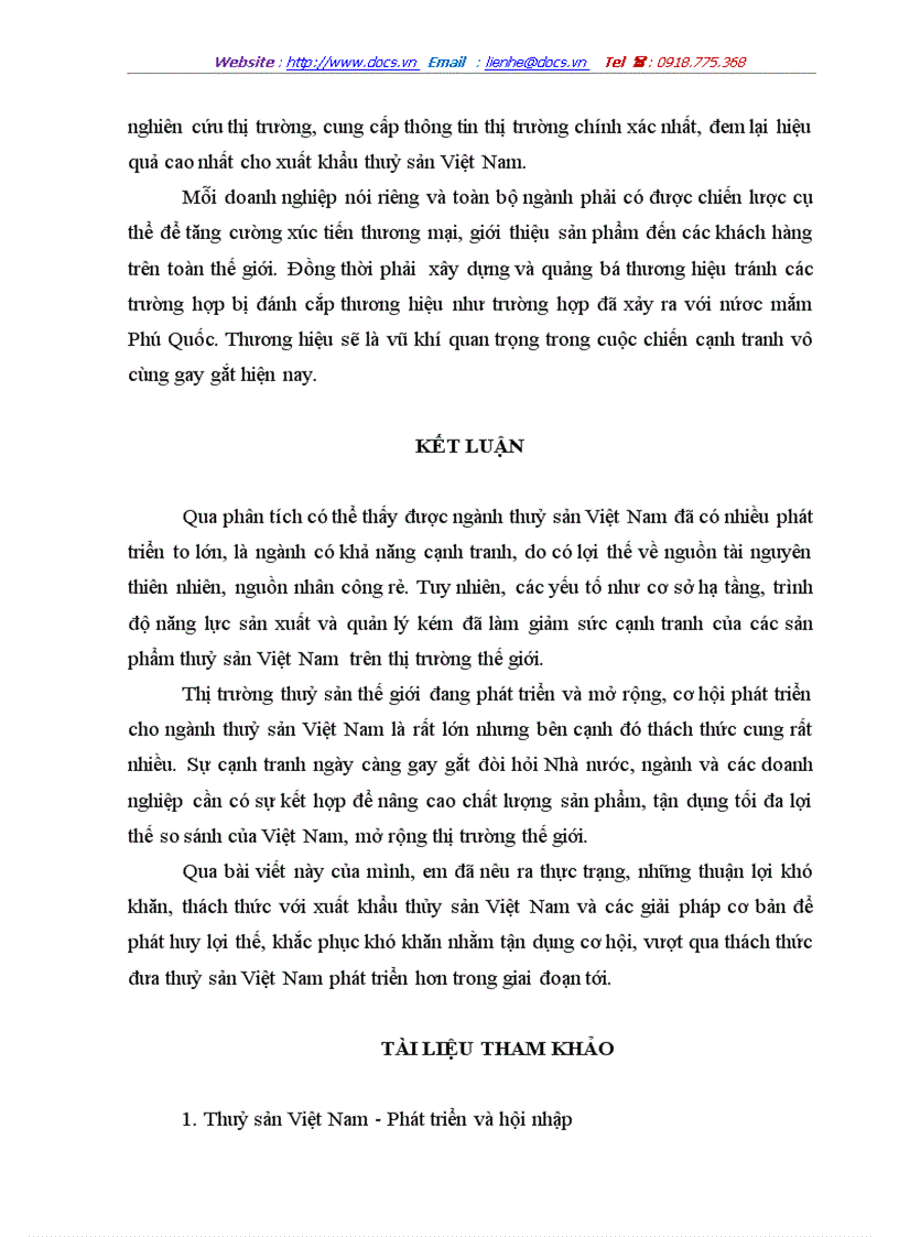 image for page Xuất khẩu thuỷ sản ở việt nam