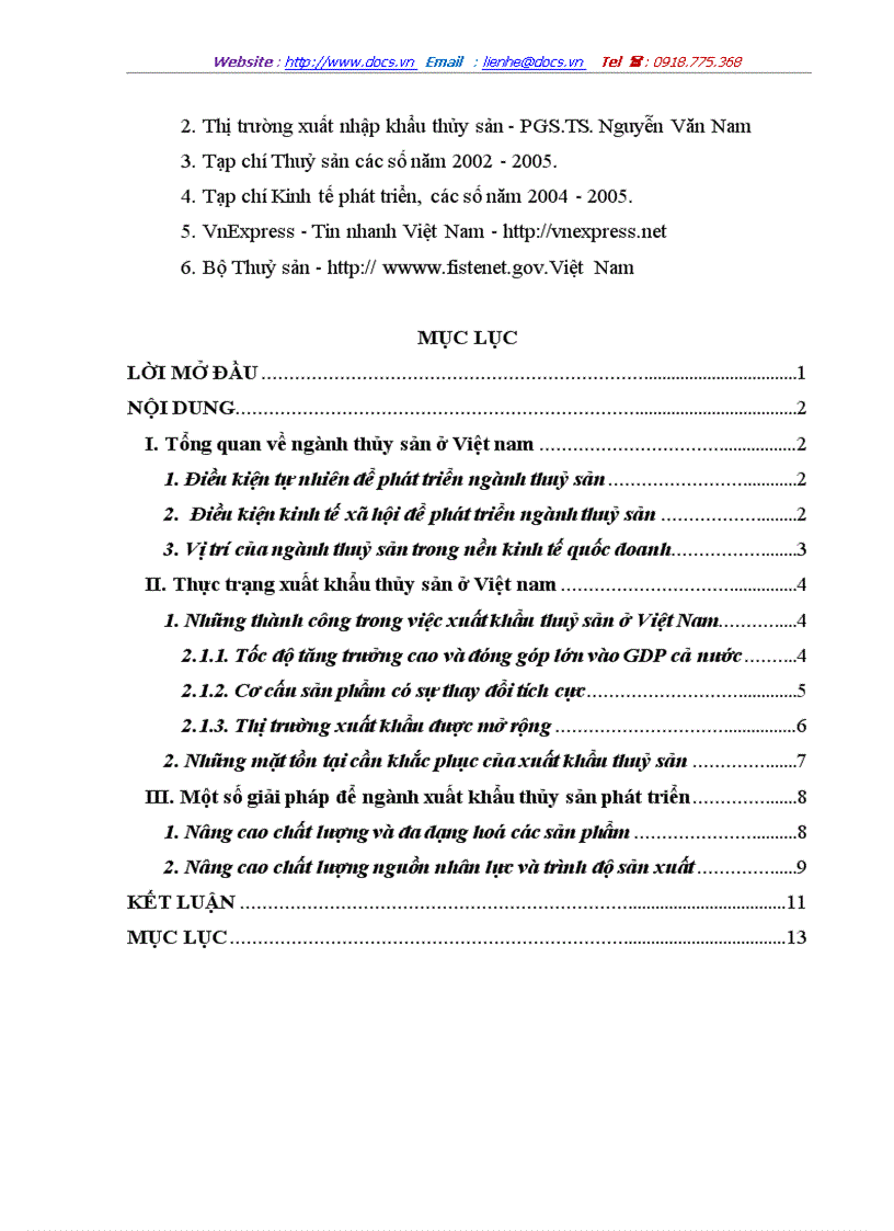 image for page Xuất khẩu thuỷ sản ở việt nam