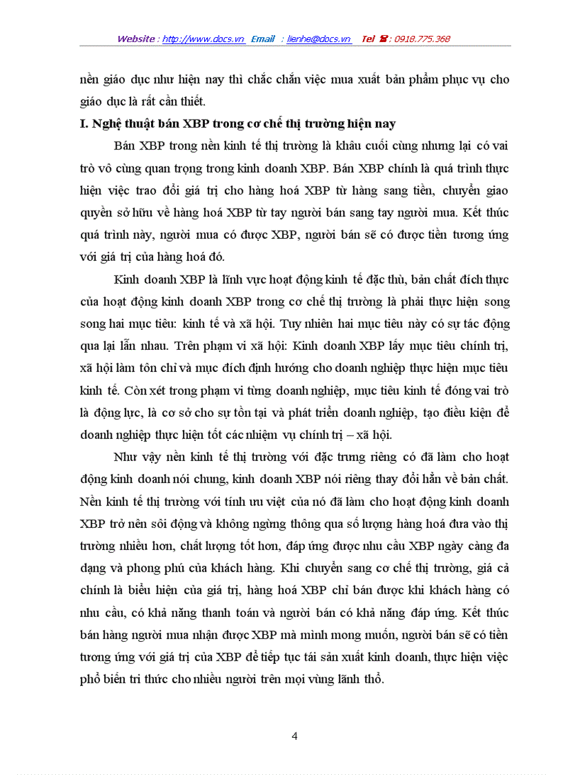 image for page Tình hình sử dụng nghệ thuật tiêu thụ XBP ở công ty Phát Hành sách Hà Nội hiện nay