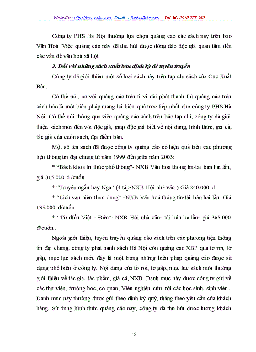 image for page Tình hình sử dụng nghệ thuật tiêu thụ XBP ở công ty Phát Hành sách Hà Nội hiện nay