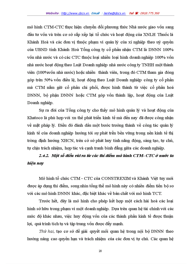 image for page Khả năng vận dụng mô hình công ty mẹ công ty con trong nền kinh tế Việt Nam