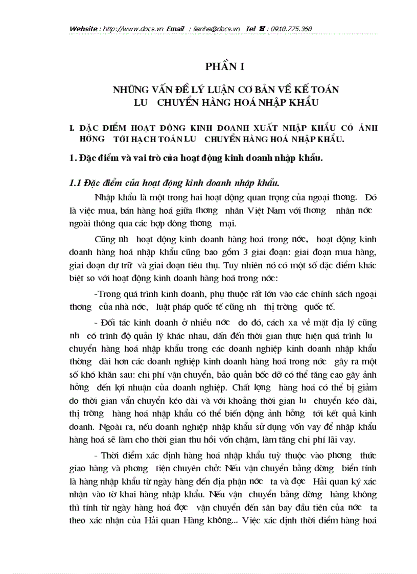 image for page Hoàn thiện công tác kế toán lưu chuyển hàng hoá nhập khẩu tại Công ty thương mại và xây dựng Hà Nội Vietracimex