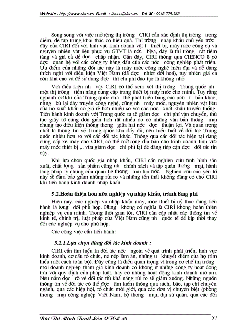 image for page Những giải pháp cơ bản nâng cao hiệu quả quản lý chất lượng trong sản xuất kinh doanh của Công ty quan hệ quốc tế đầu tư sản xuất CIRI85