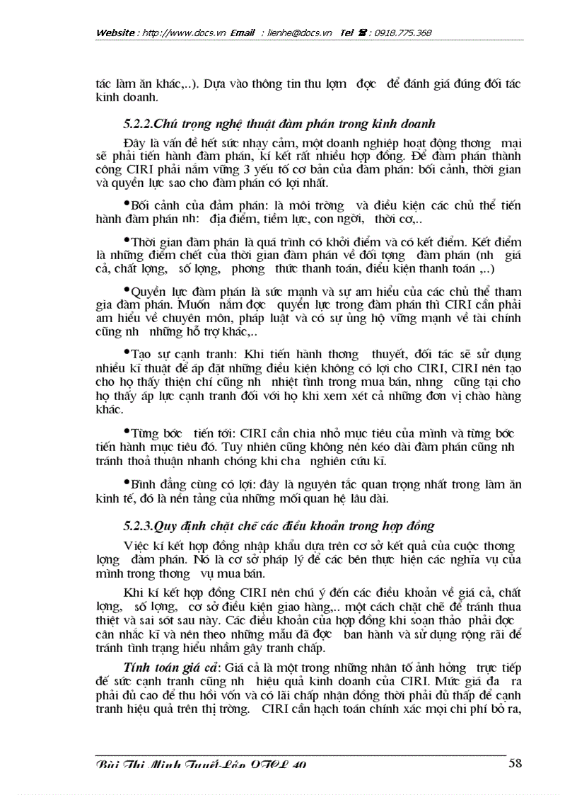 image for page Những giải pháp cơ bản nâng cao hiệu quả quản lý chất lượng trong sản xuất kinh doanh của Công ty quan hệ quốc tế đầu tư sản xuất CIRI85