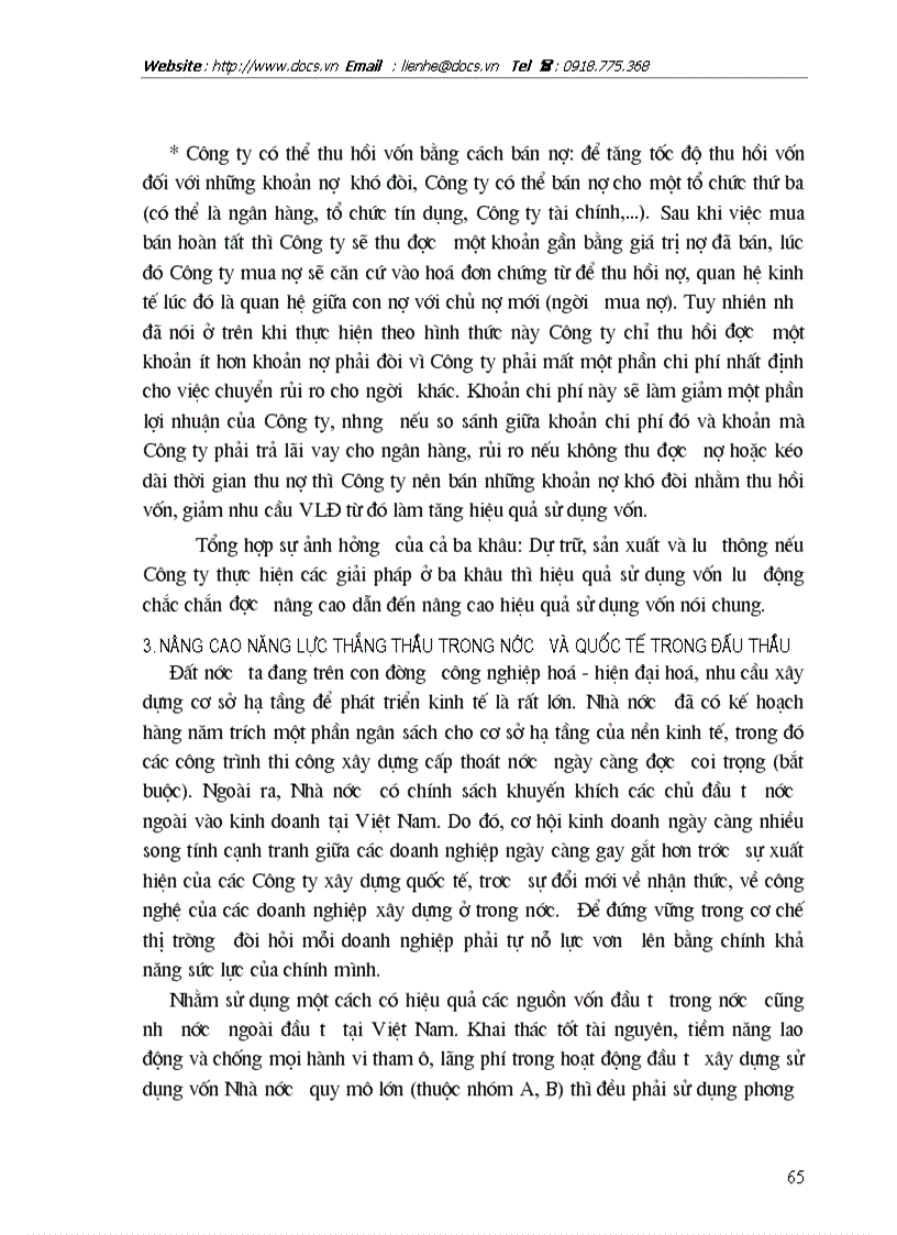 image for page 1số biện pháp nâng cao hiệu quả sử dụng vốn tại Công ty Xây dựng cấp thoát nước