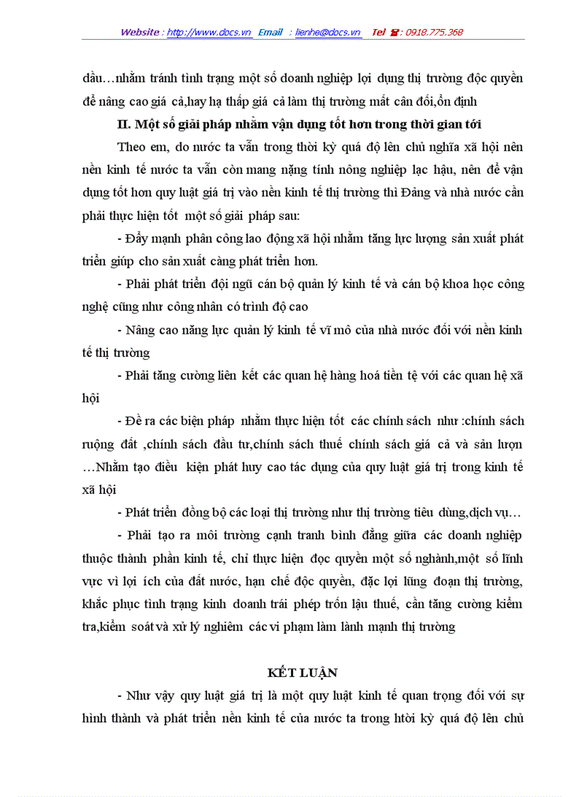 image for page Quy luật giá trị và vai trò của nó trong phát triển kinh tế thị trường ở nước ta