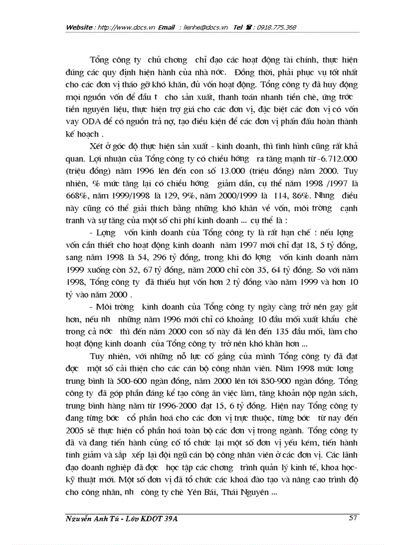 image for page Phương hướng và giải pháp nhằm đẩy mạnh hoạt động xuất khẩu chè tại Tổng Công ty chè Việt Nam