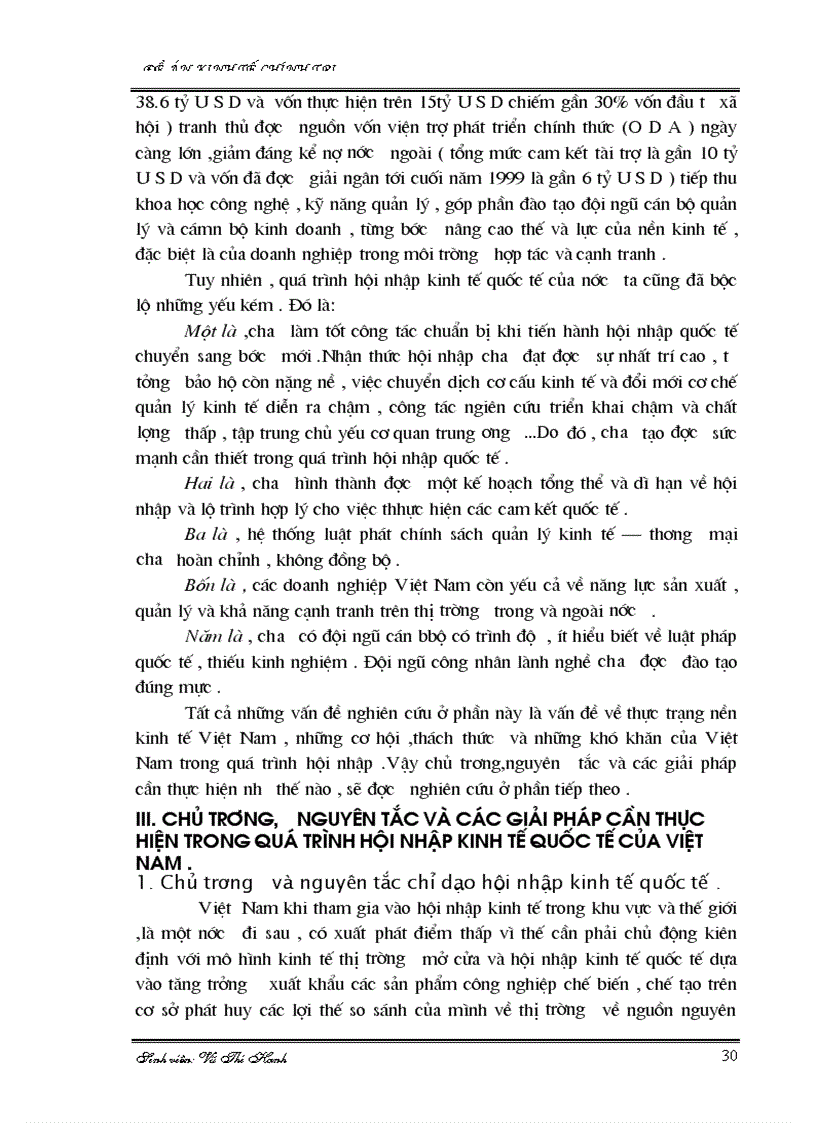 image for page Chủ trương nguyên tắc và các giải pháp cần thực hiện trong quá trình hội nhập kinh tế quốc tế ở việt nam