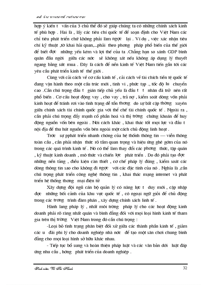 image for page Chủ trương nguyên tắc và các giải pháp cần thực hiện trong quá trình hội nhập kinh tế quốc tế ở việt nam