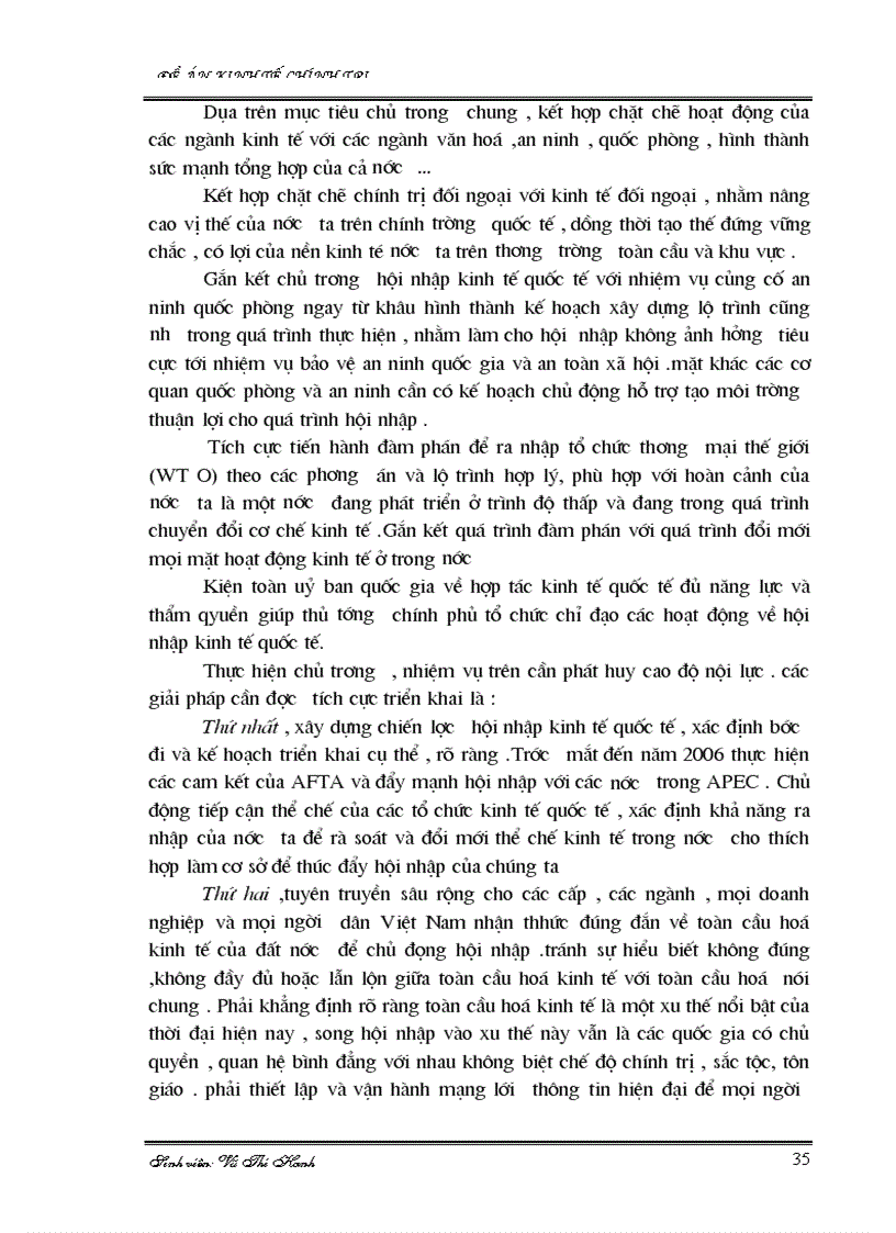 image for page Chủ trương nguyên tắc và các giải pháp cần thực hiện trong quá trình hội nhập kinh tế quốc tế ở việt nam
