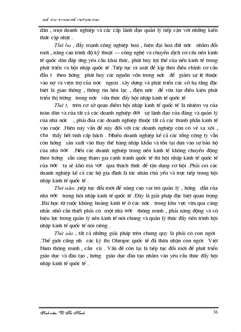 image for page Chủ trương nguyên tắc và các giải pháp cần thực hiện trong quá trình hội nhập kinh tế quốc tế ở việt nam