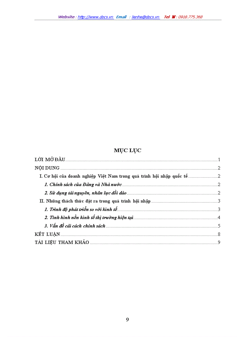 image for page Cơ hội và thách thức đối với các doanh nghiệp Việt Nam trong quá trình hội nhập kinh tế quốc tế hiện nay