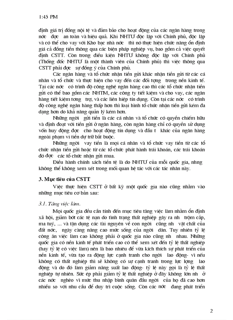 image for page Thực trạng điều hành CSTT ở Việt Nam