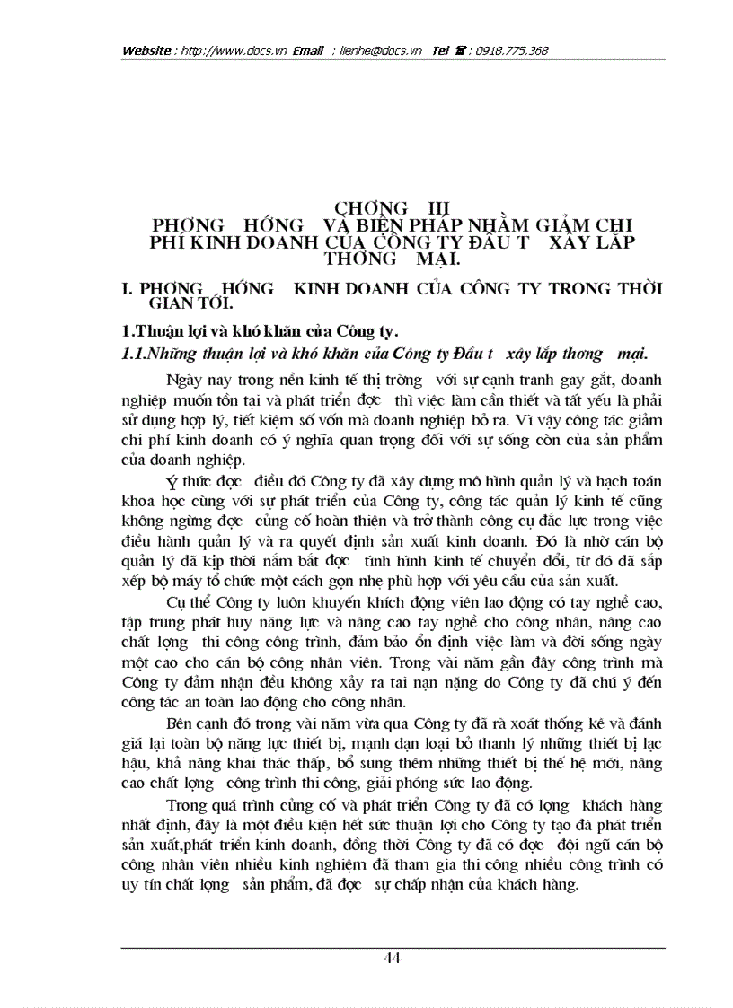 image for page Biện pháp giảm chi phí kinh doanh ở Công ty Đầu tư xây lắp thương mại