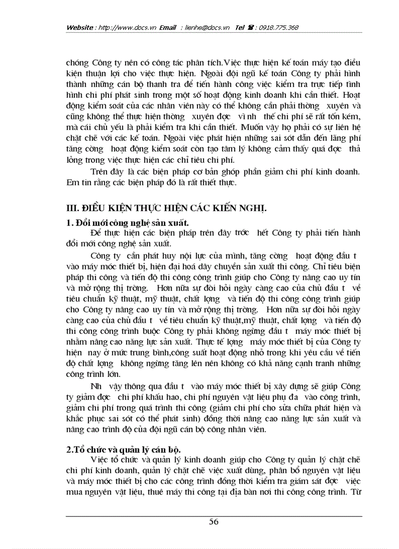 image for page Biện pháp giảm chi phí kinh doanh ở Công ty Đầu tư xây lắp thương mại