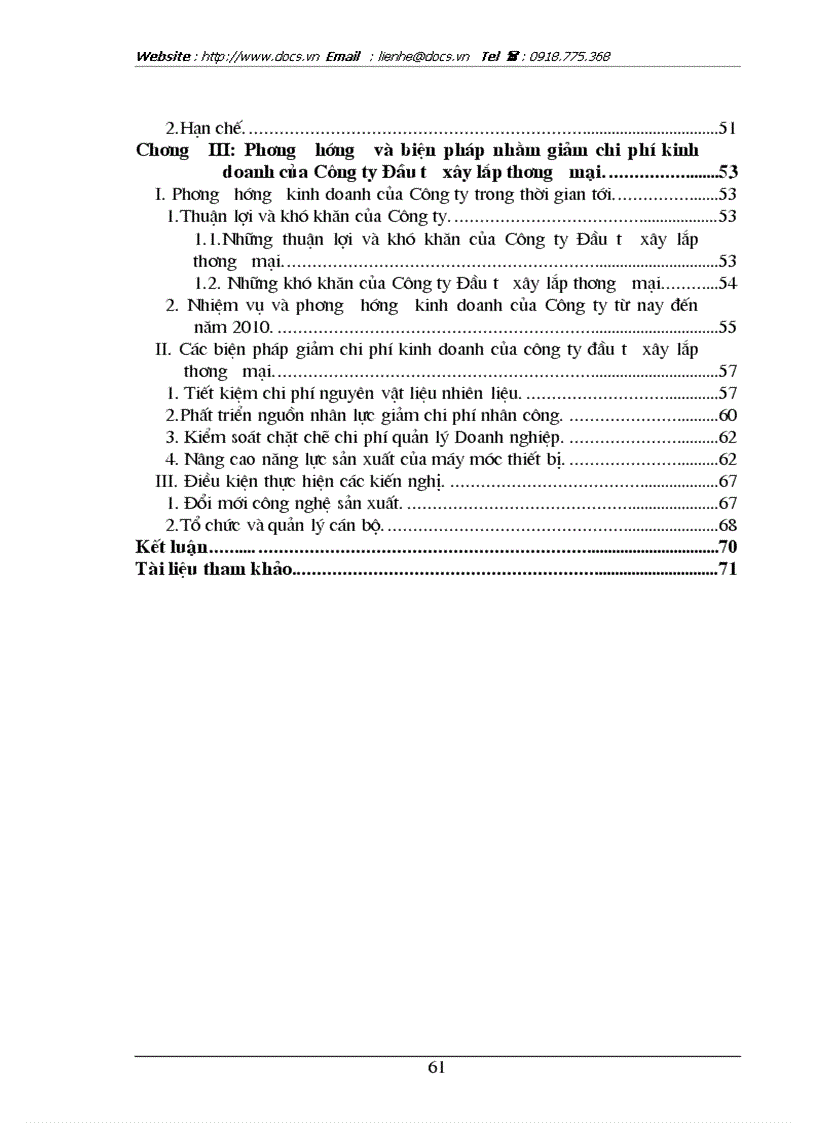 image for page Biện pháp giảm chi phí kinh doanh ở Công ty Đầu tư xây lắp thương mại