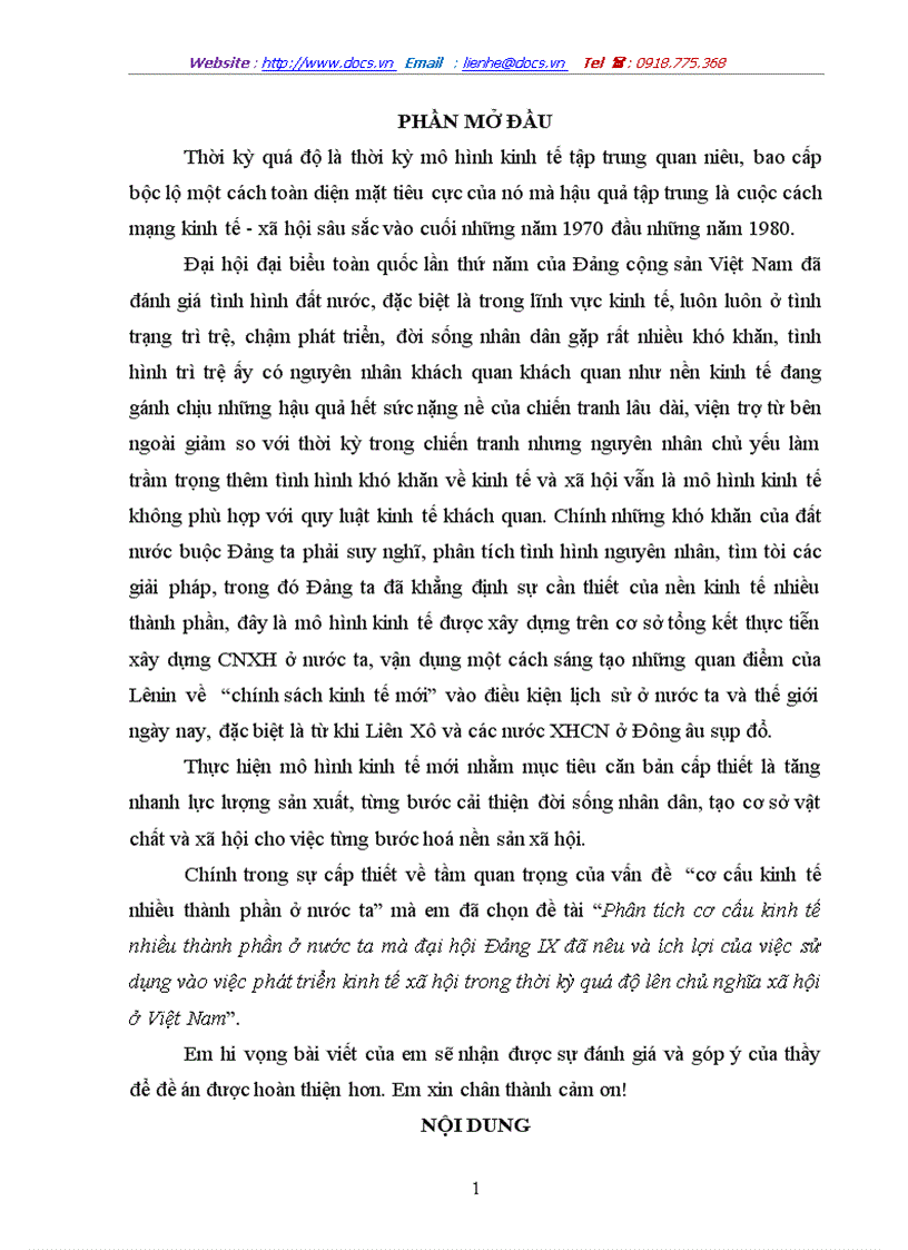 image for page Phân tích cơ cấu kinh tế nhiều thành phần ở nước ta mà đại hội Đảng IX đã nêu và ích lợi của việc sử dụng vào việc phát triển kinh tế xã hội