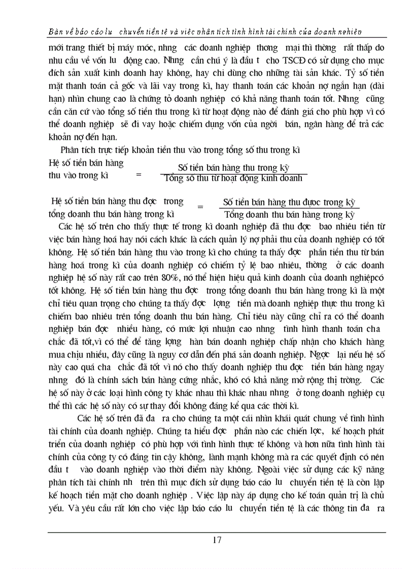 image for page Bàn về báo cáo lưu chuyển tiền tệ và việc phân tích tình hình tài chính của doanh nghiệp