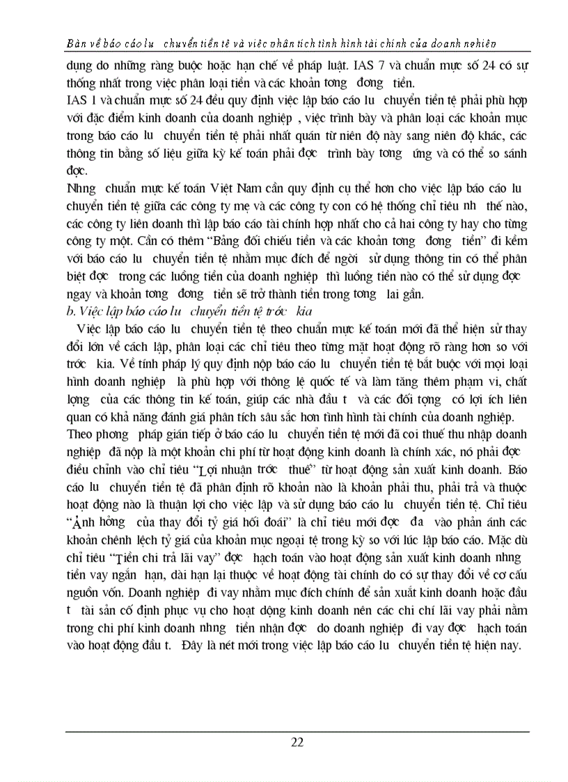 image for page Bàn về báo cáo lưu chuyển tiền tệ và việc phân tích tình hình tài chính của doanh nghiệp