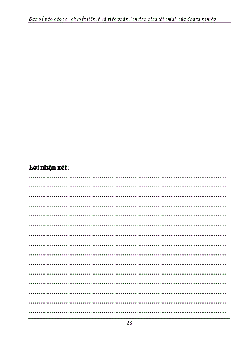 image for page Bàn về báo cáo lưu chuyển tiền tệ và việc phân tích tình hình tài chính của doanh nghiệp