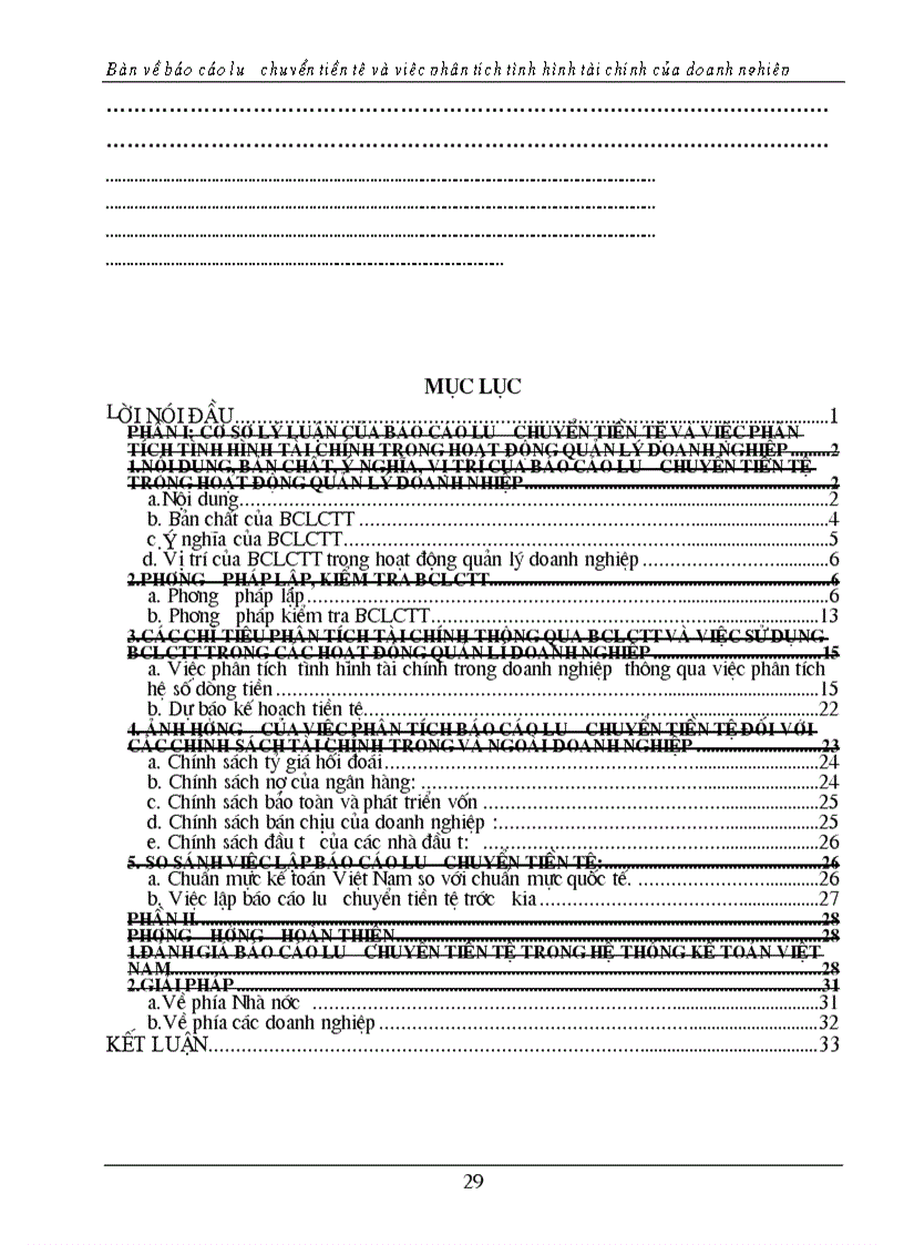 image for page Bàn về báo cáo lưu chuyển tiền tệ và việc phân tích tình hình tài chính của doanh nghiệp